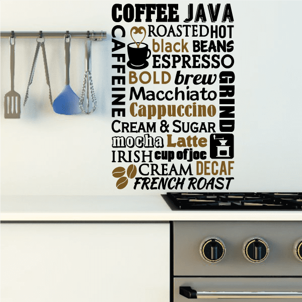 Image of Coffee Word Collage Decal