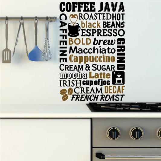 Image of Coffee Word Collage Decal