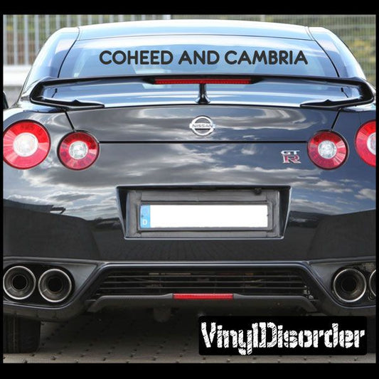 Image of Coheed and Cambria Straight Text Decal