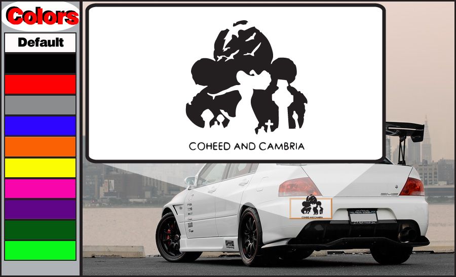 Image of Coheed and Cambria Text Grave Decal