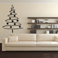 Coiled Christmas tree wall decal with stacked swirl shape in black