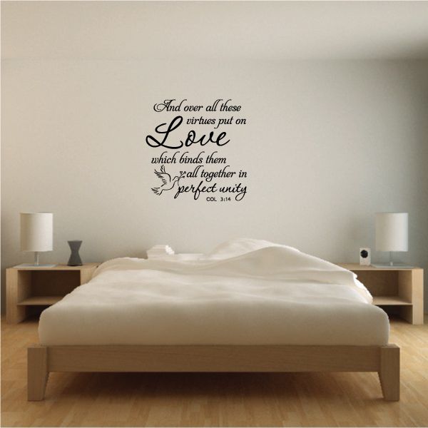 Image of Col 3:14 And Over All These Virtues Put On Love Which Binds Them All Together In Perfect Unity Wall Decal