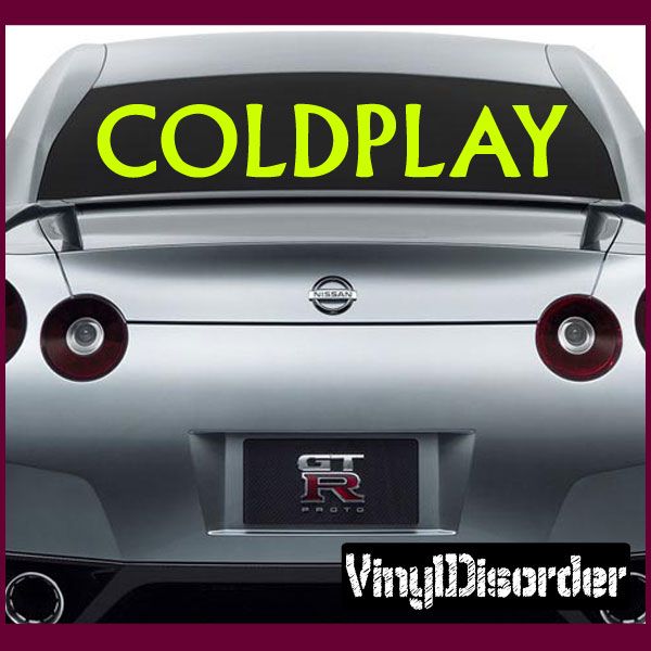 Image of Coldplay Text Decal