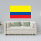 Rectangular Colombia flag sticker with yellow, blue, and red bands.