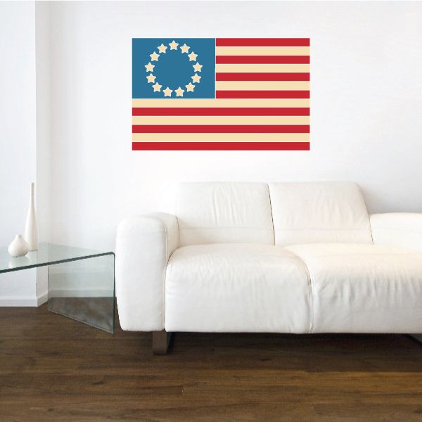 Image of Colonial America Flag Sticker