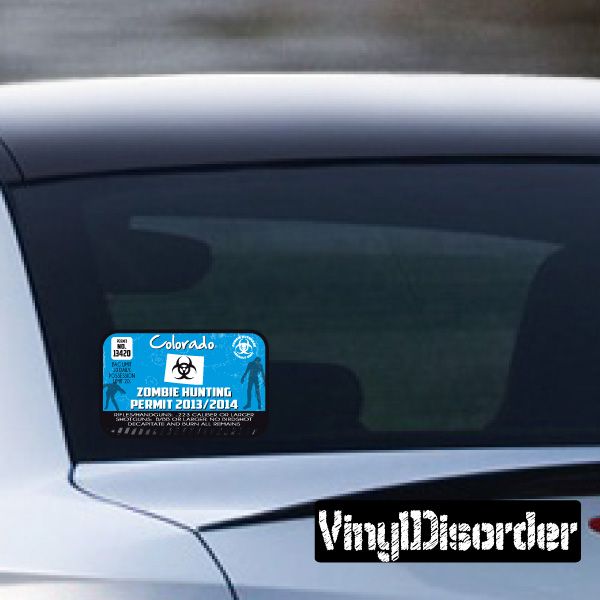 Image of Colorado Zombie Hunting Permit Sticker