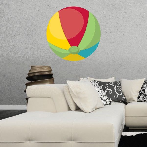 Image of Colorful Beach Ball Sticker