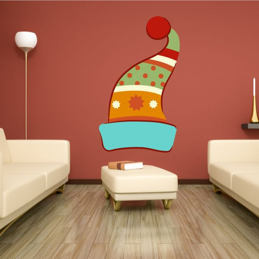 Image of Colorful Christmas Beanie Decorations Sticker