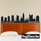 Columbus Ohio skyline vinyl wall decal with dark black city silhouette
