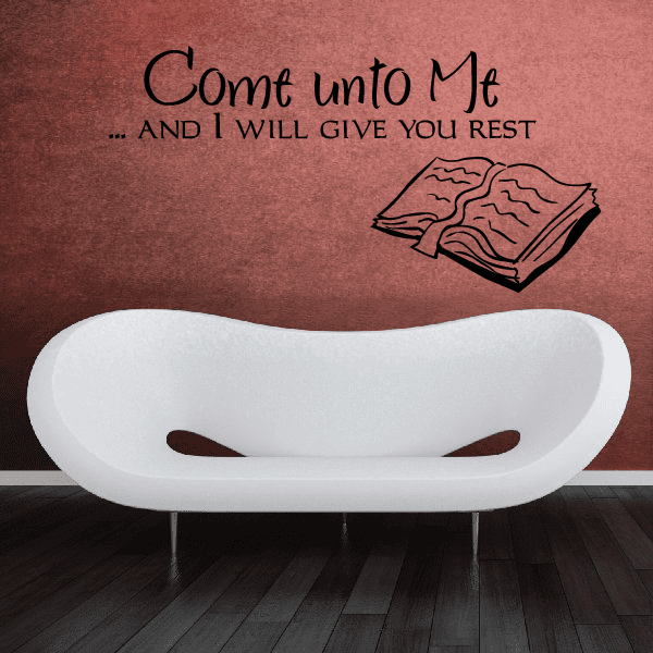 Image of Come unto me and I will give you rest Bible Decal