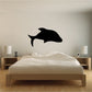 Commerson's Dolphin Decal: black dolphin silhouette wall sticker