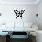 Tribal butterfly wall decal in black with sharp geometric details