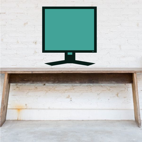Image of Computer Monitor Wall Decal - Vinyl Decal - Car Decal - Idcolor012