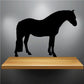 Black pony horse decal silhouette standing in profile