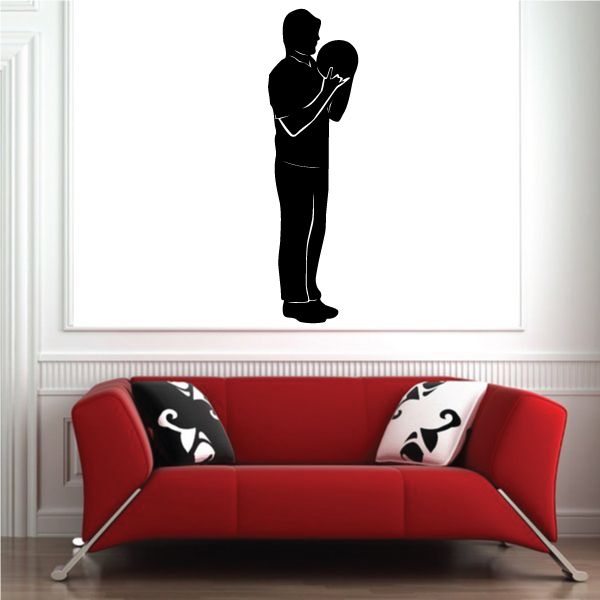 Image of Contemplating Bowling Player Decal