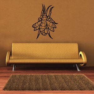 Moth outline decal with black line art wings and antennae