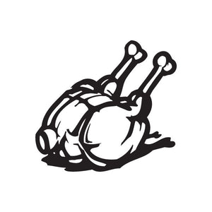 Cooked turkey silhouette decal