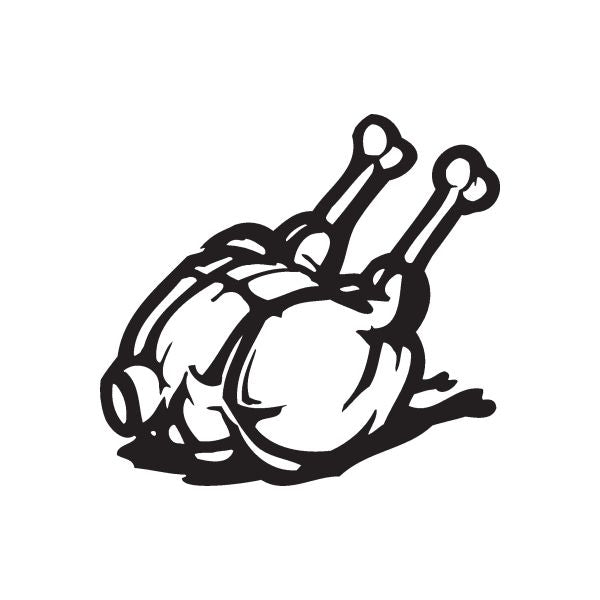 Cooked turkey silhouette decal