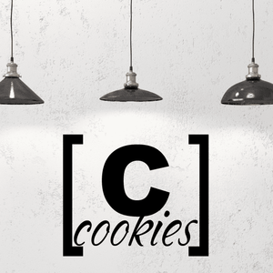 Black Cookies wall decal with bracketed 'C' and script 'Cookies'