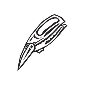 Cooking scissors decal with bold black outlined design