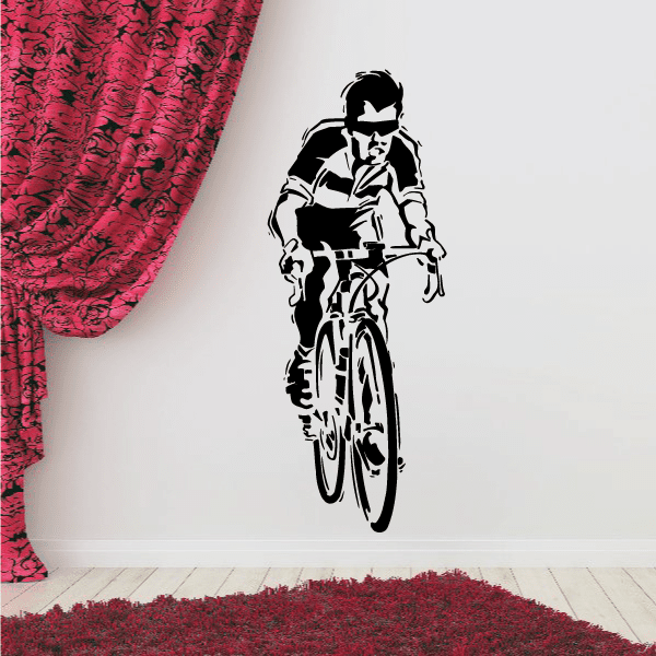 Image of Cool Sporty Cyclist Decal