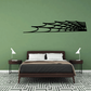 Corner spider web wall decal, black web design for room corners