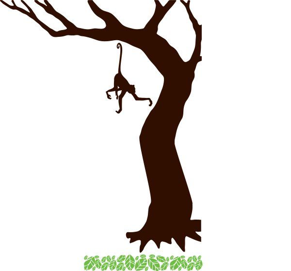 Corner Tree Branch with Monkey kit - Vinyl Wall Decals