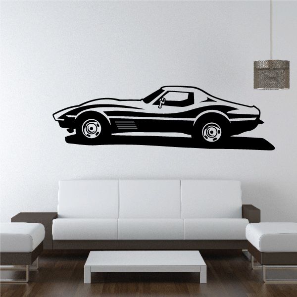 Image of Corvette Sting Ray Side View Decal