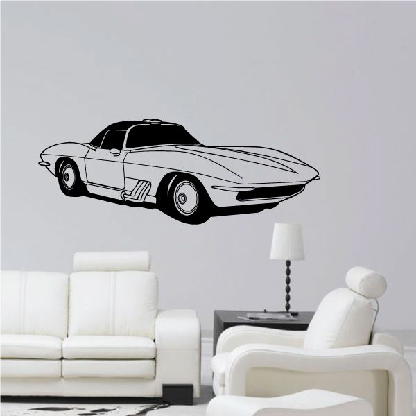 Image of Corvette Stingray Race Car Decal