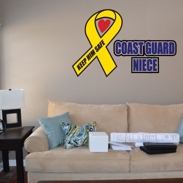 Image of Cost Guard Niece Ribbon Printed Die Cut Decal