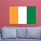 Cote d'Ivoire flag sticker with vertical orange, white, and green stripes