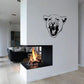 Cougar cub roaring decal with black outlined roaring cat head
