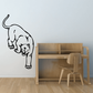 Cougar wall decal, black outline of a walking cougar with patrol emblem