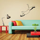 Cougar pouncing wall decal with black silhouette