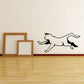 Running cougar wall decal, black silhouette