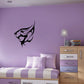 Tribal face wall decal with stylized black feline-like face