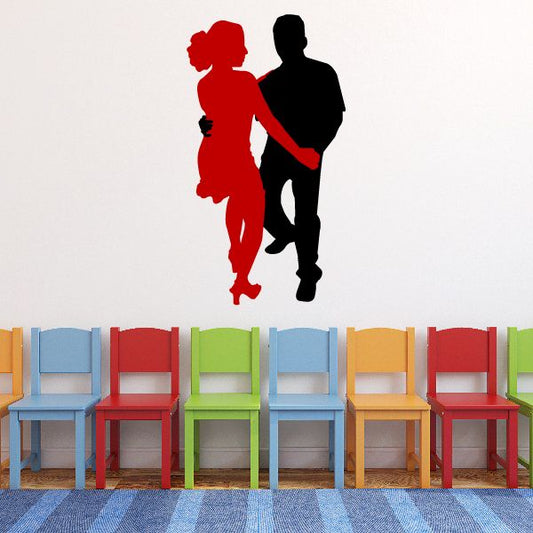 Image of Couple Dancing Wall Decal - Vinyl Decal - Car Decal - BA003