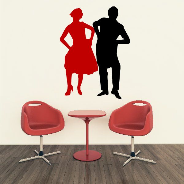 Image of Couple Dancing Wall Decal - Vinyl Decal - Car Decal - BA004