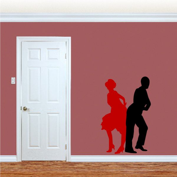 Image of Couple Dancing Wall Decal - Vinyl Decal - Car Decal - BA005