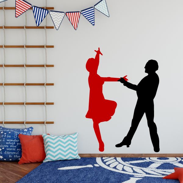 Image of Couple Dancing Wall Decal - Vinyl Decal - Car Decal - BA007