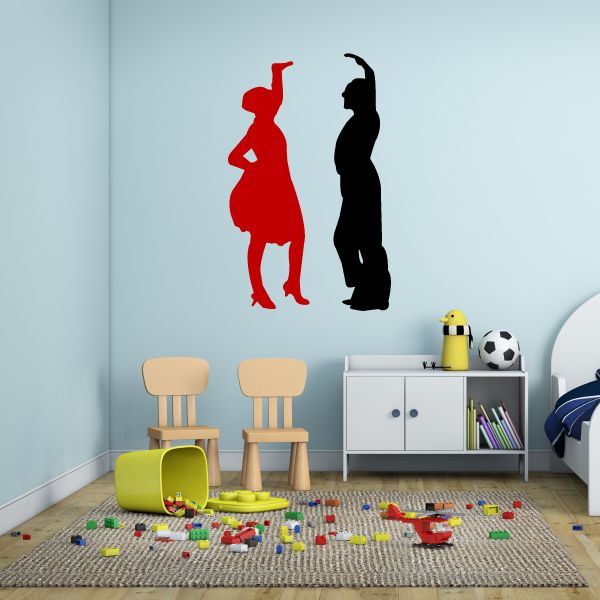 Image of Couple Dancing Wall Decal - Vinyl Decal - Car Decal - BA008