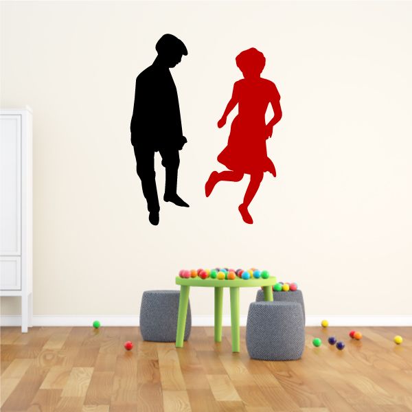 Image of Couple Dancing Wall Decal - Vinyl Decal - Car Decal - BA011