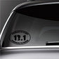 Marathon 13.1 circular car decal with “Courage to Start” and “Strength to finish” text