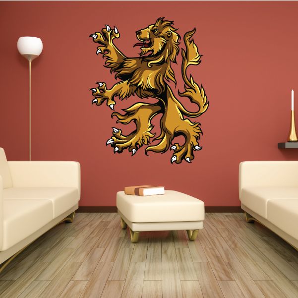 Image of Courageous Medieval Lion Decal 