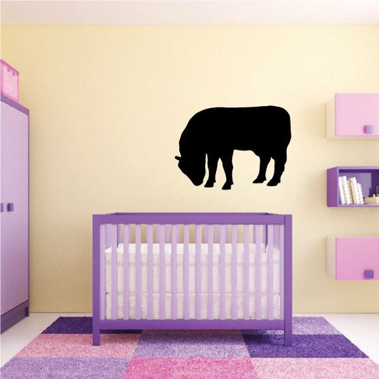 Image of Cow Grazing Silhouette Decal