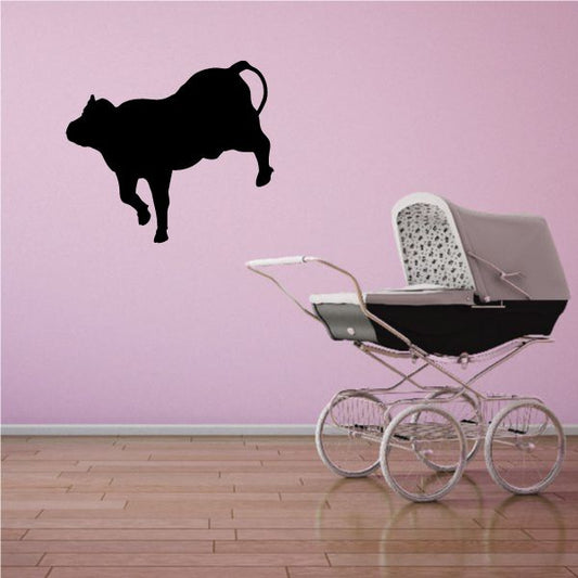 Image of Cow Prancing Silhouette Decal