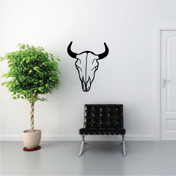 Image of Cow Skull Wall Decal - Vinyl Decal - Car Decal - NS003