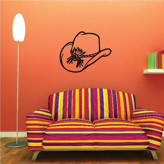 Image of Cowboy Hat Wall Decal - Vinyl Decal - Car Decal - NS004