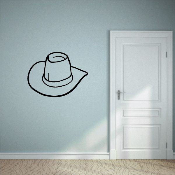 Image of Cowboy Hat Wall Decal - Vinyl Decal - Car Decal - NS005