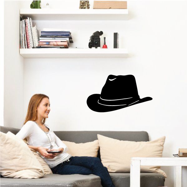 Image of Cowboy Hat Wall Decal - Vinyl Decal - Car Decal - NS006